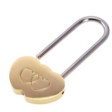 Lovely Heart Shape Brass Padlock